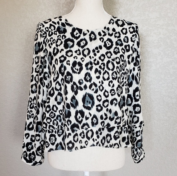 Zara basics blouse. Leopard print. - Picture 1 of 5